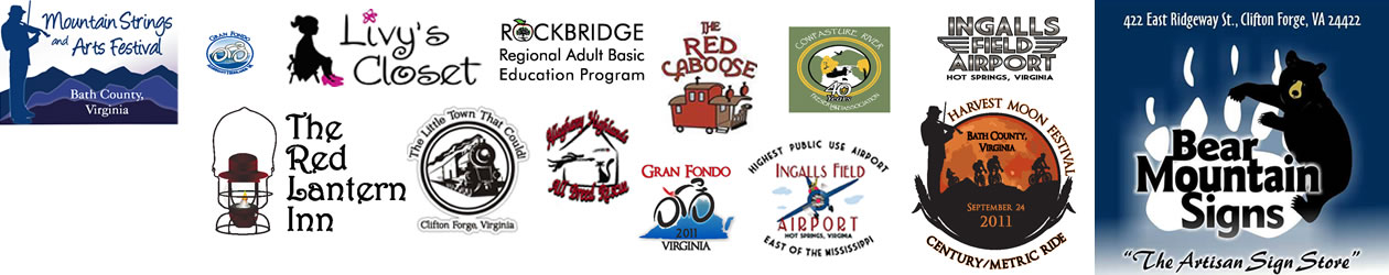 Bear Mountain Signs - Clifton Forge Virginia ~ Logos branding